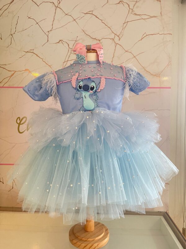 Vestido Infantil de Luxo Stitch